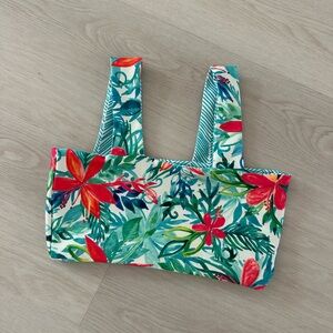 Floral Print Reversible Bikini Top